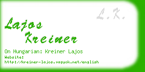 lajos kreiner business card
